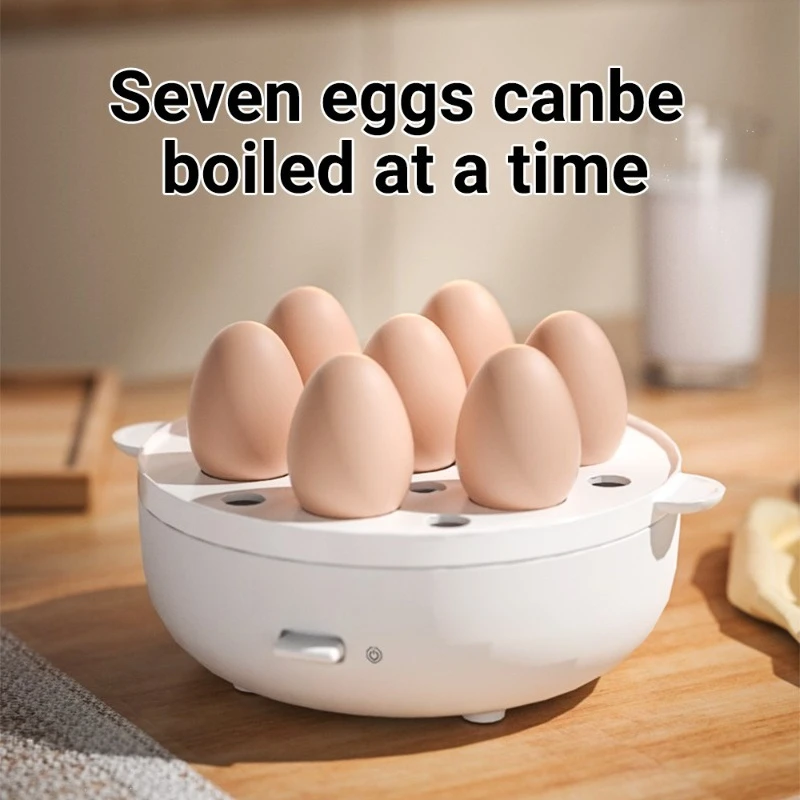 Multifunctional Mini Electric Egg Cooker, Automatic Shut Off, Portable Household Egg Steamer for Home Kitchen