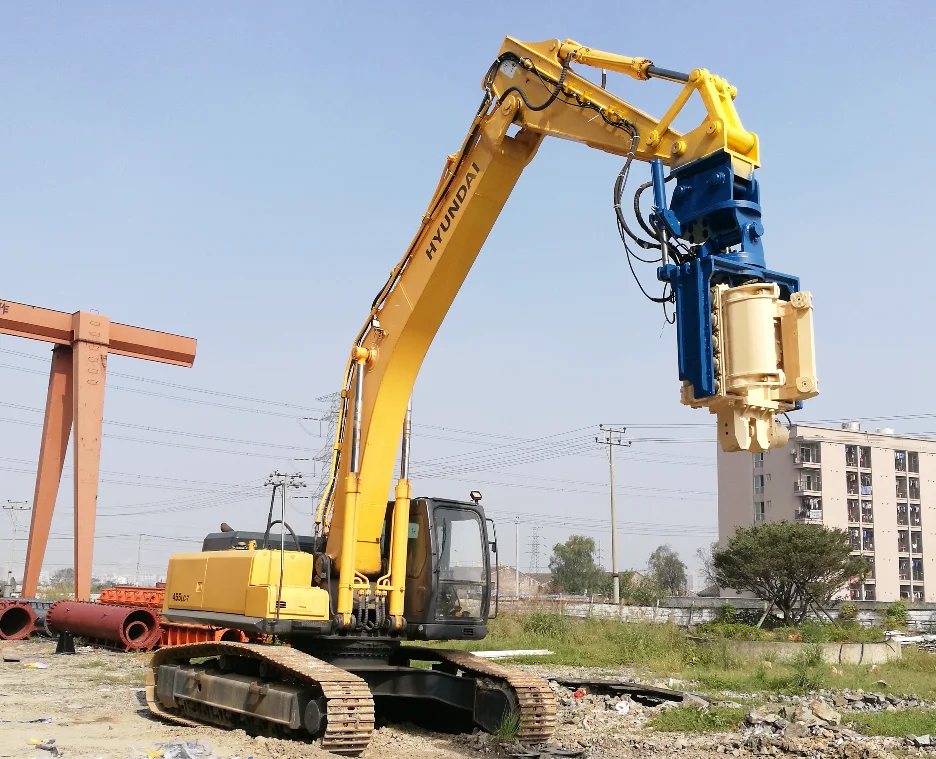 PC200 excavator side grip hydraulic vibro hammer, sheet pile driver