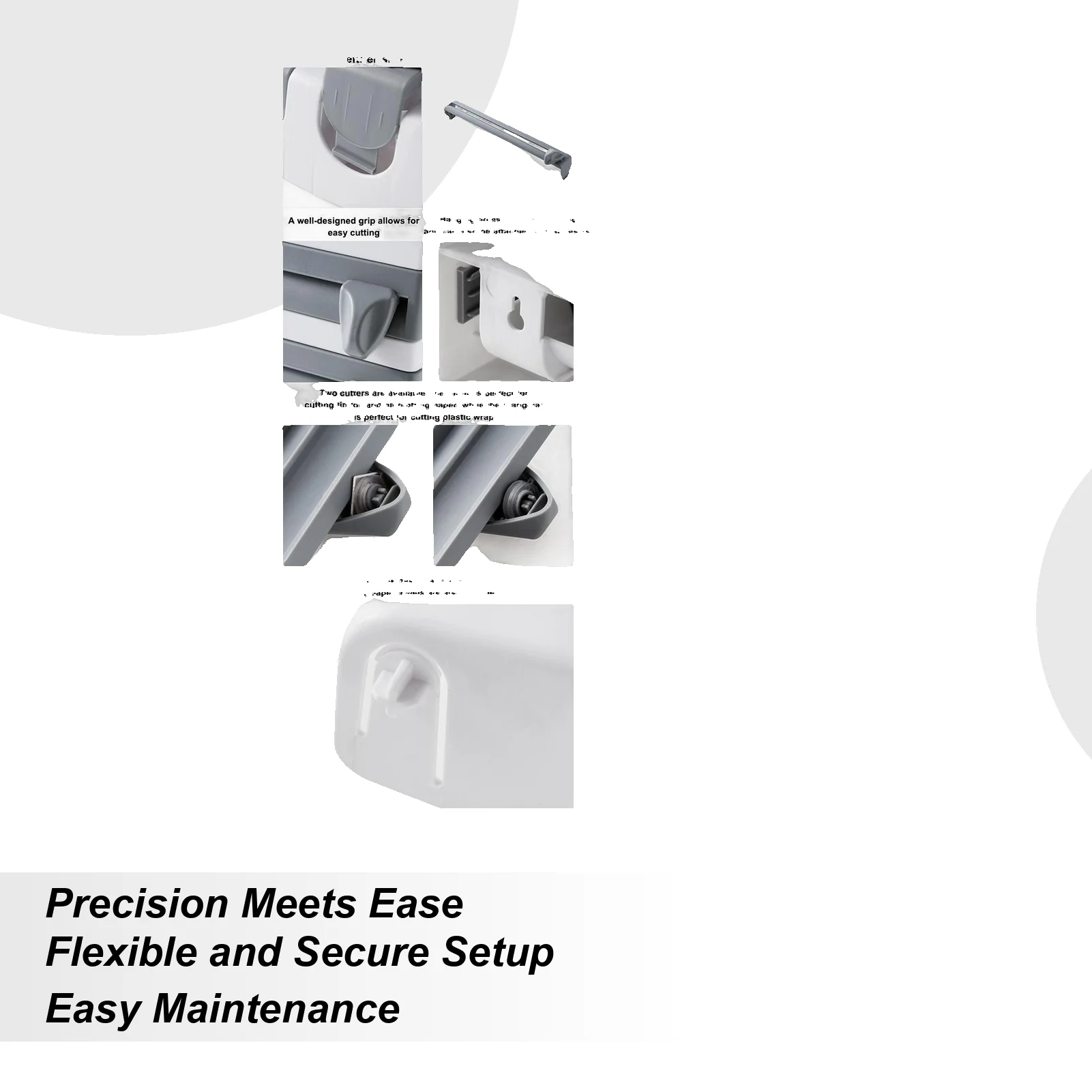 Kitchen Plastic Wrap Dispenser Cling Film Holder Baking Tinfoil Cutter Roll Paper Stand Organizer Kitchen accessories