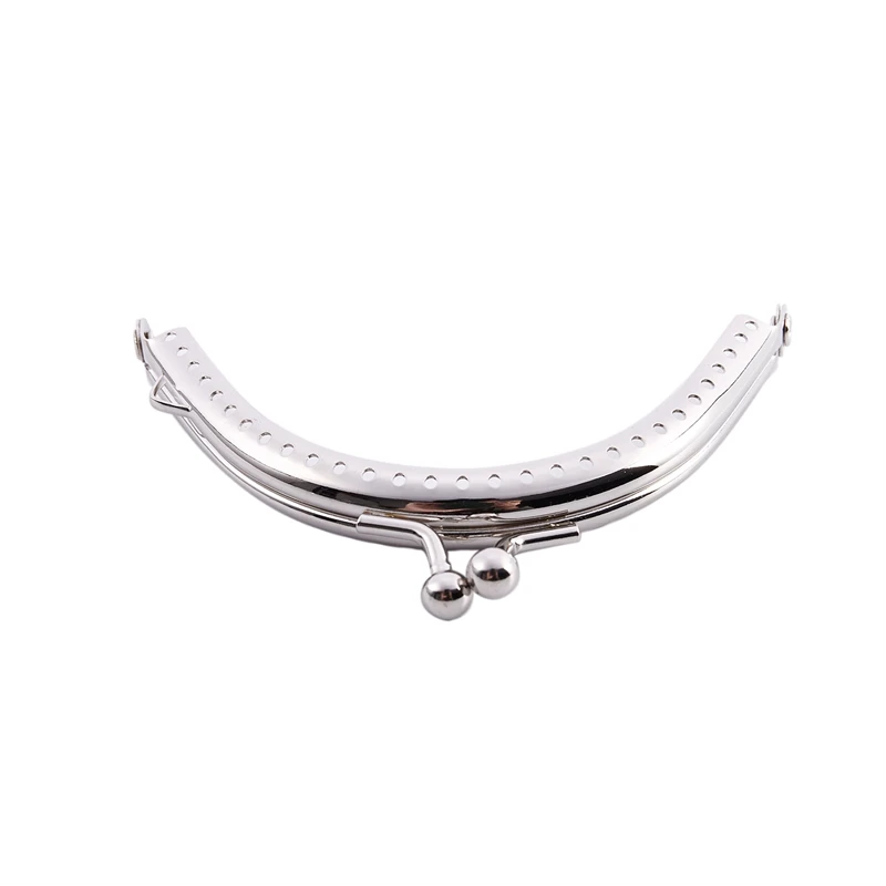 Promotion! 5 Metal Frames Snap Clasp Arch Pattern Coin Style Purse Silver