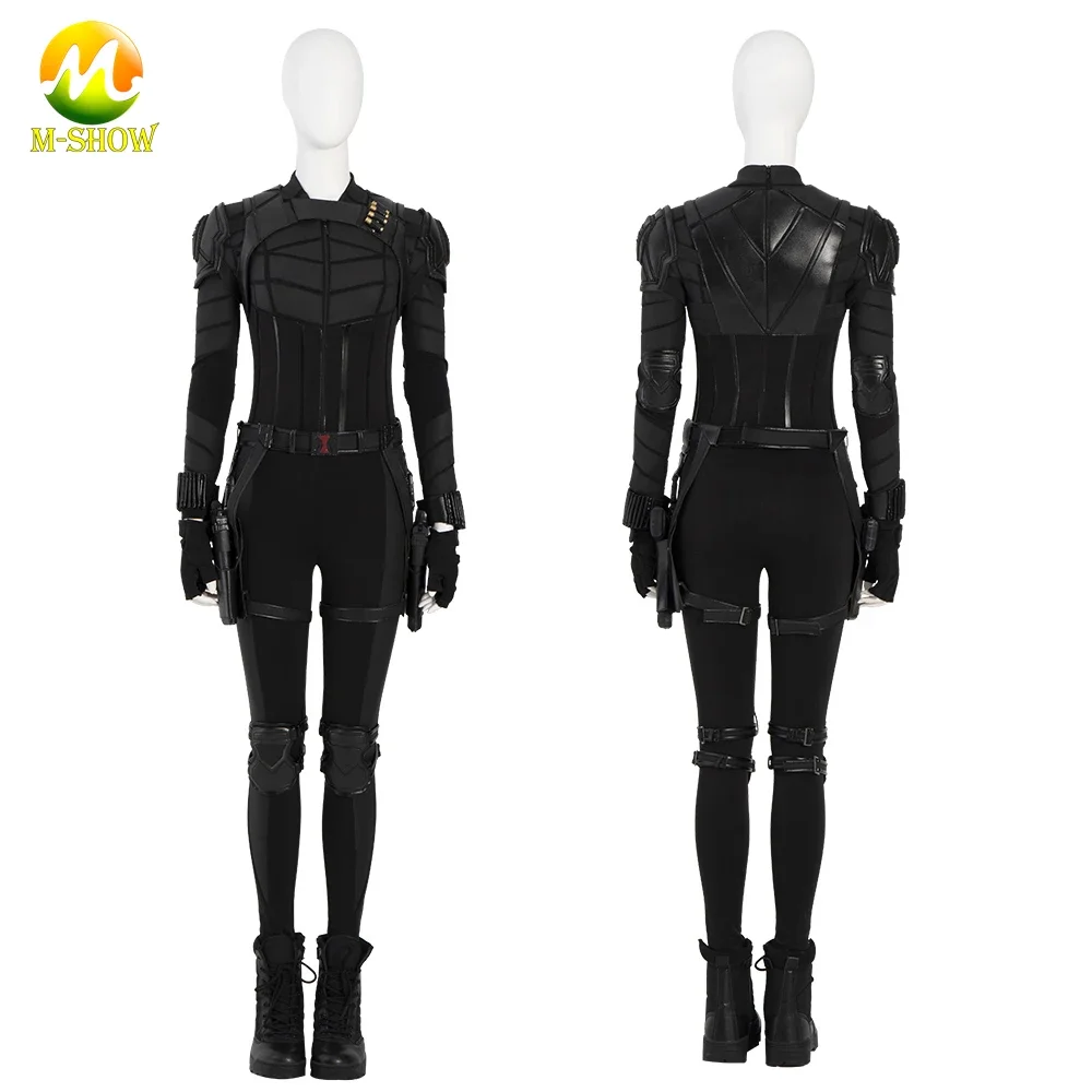 Widow Yelena Belova Cosplay Costume Black Battle Suit Women Jumpsuit for Halloween Carnival Party