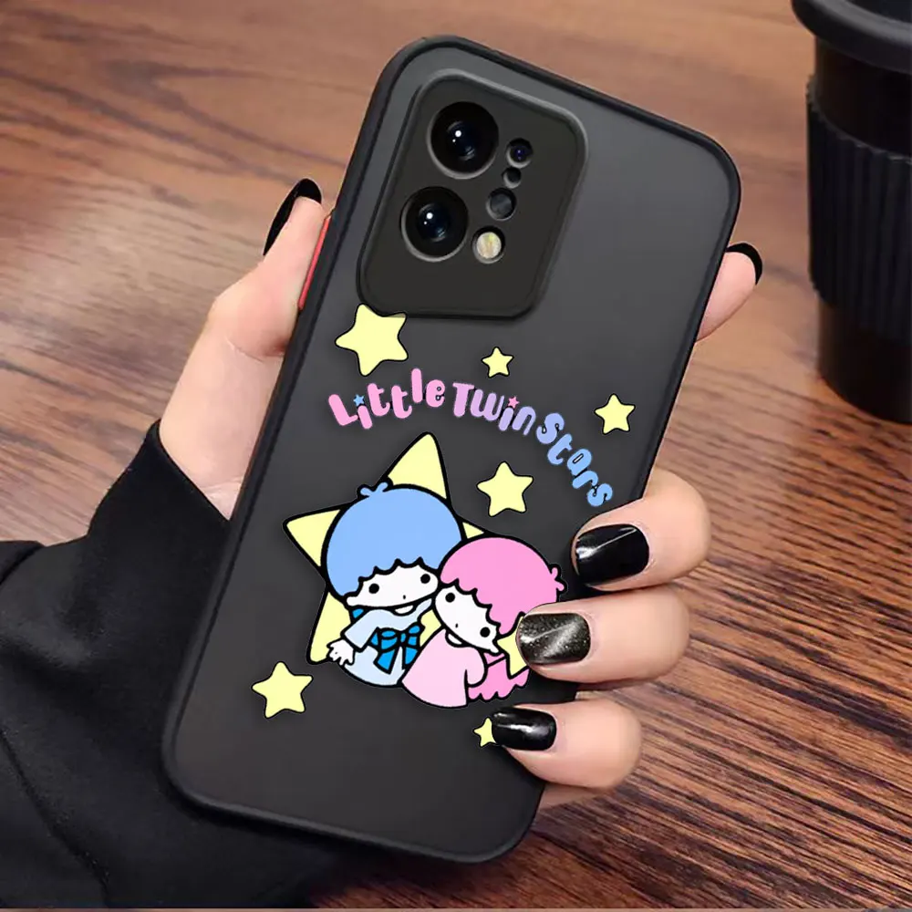 Matte Phone Case for OPPO Realme 11 10 9 9I 8 8I 7 7I 6 5 FIND X3 X5 PRO 4G 5G Case Funda Japanese S-Sanrio Little Twin Star