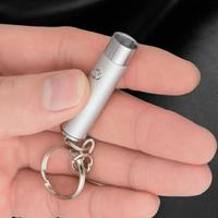 Metal Black Lamp Torch Key Ring UV Flashlight Keychain Mini Battery Operated Portable Multifunctional Anti-fake Money Detection