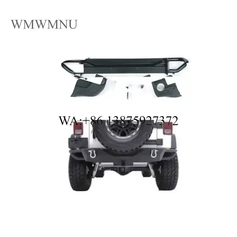 Wmwmnu New Auto Parts Spare Tire Bracket Lower Front Bumper Skid Plate for JK 2007-2017 Plug Play Bolt-On Style