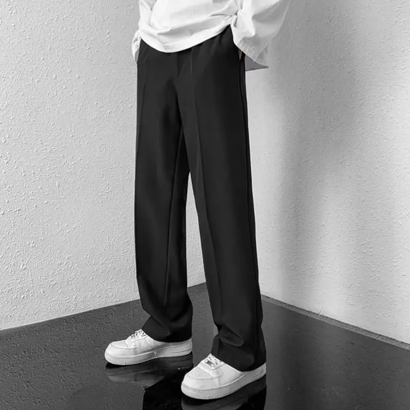 Spring Summer New Oversize Drape Dress Pants Men's Loose Straight Leg Casual Wide Leg Suit Long Trousers