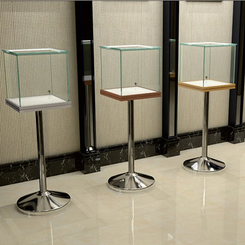 custom，Good quality custom full frameless display cabinet museum pedestal display glass showcase