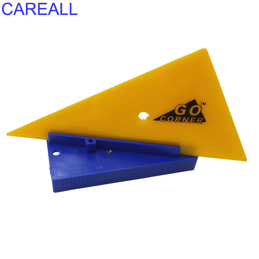 CAREALL-Raclette en Plastique Vinyle, Film de Carbone, Grattoir Triangulaire Teinté pour Vitres de Voiture, Outil de Réparation des Bords, Affûtage et Lissage