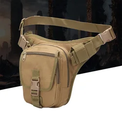New Outdoor Camouflage Training Leg Bag Camping Small Waist Bag Mountaineering Cycling Multi functional Waterproof Waist Bag