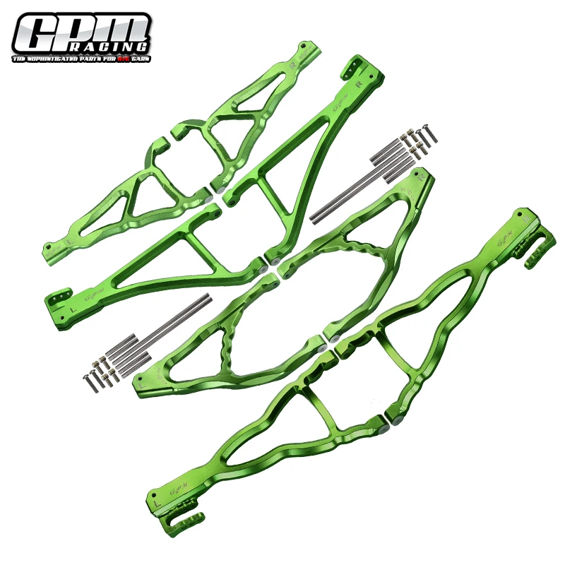 Brazo de suspensión superior e inferior delantero + trasero de aluminio GPM (para E-REVO 560871, REVO, SUMMIT)