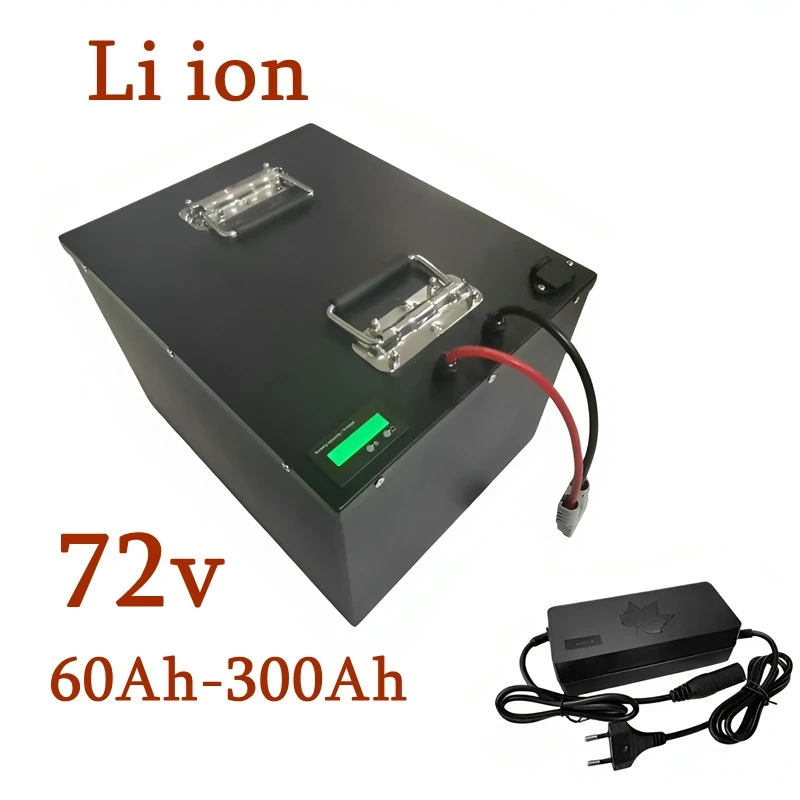 DS 72V 60Ah-300Ah Lithium Li-ion Battery with BMS, 7KW 14KW High Power Battery for Electric Scooter Motorcycle Tricycle Hybrids,