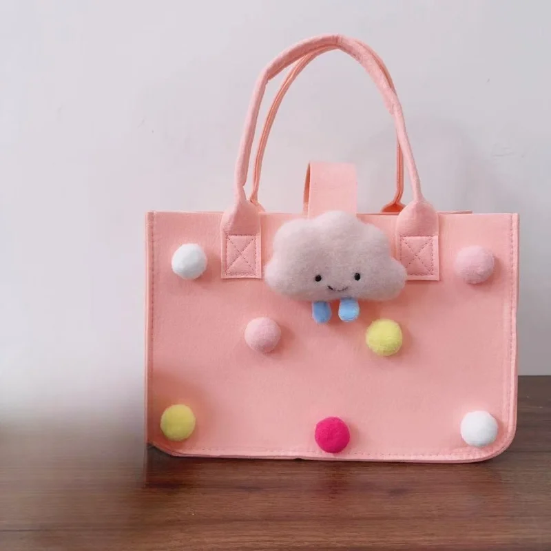 Internet Celebrity Explosion Cartoon Felt Bag Advertising Shopping Tote Bag Baby Souvenir Tote Bag