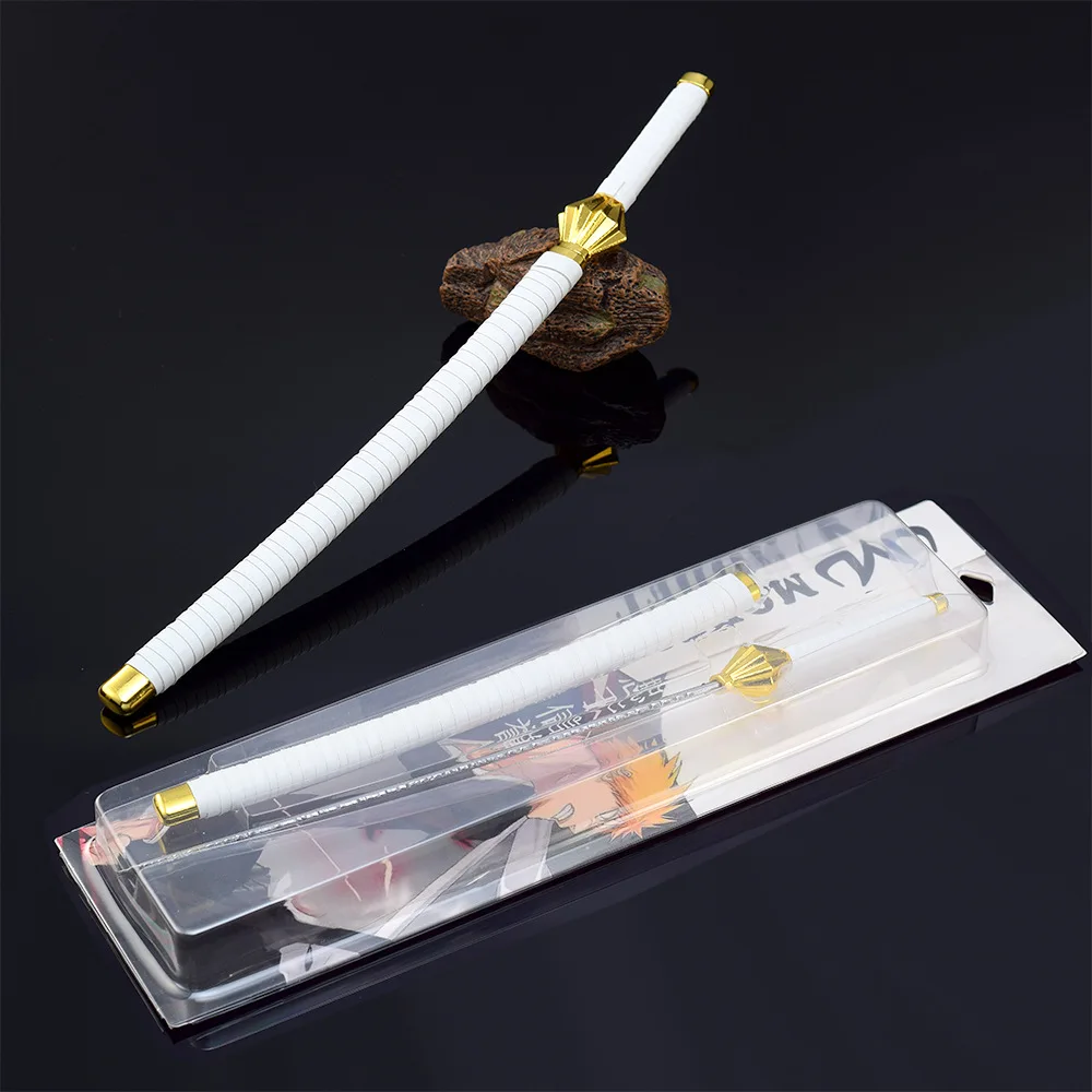 10 นิ้ว Mini Bleach Katana Ichigo ดาบนินจามีดเหล็กอะนิเมะ Bleach Kenpachi Katana ญี่ปุ่นขนาดจริง SAMURAI ดาบของเล่นของขวัญ
