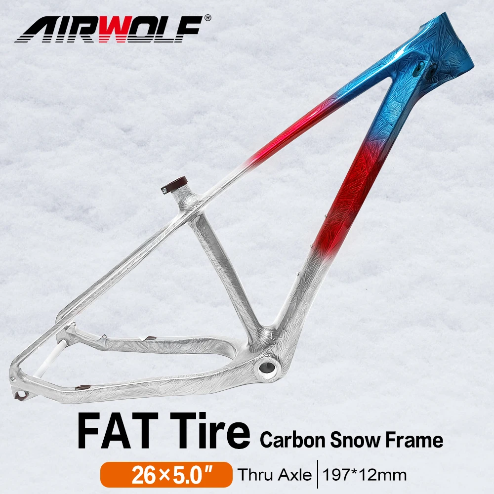 

Ailwolf T1000 Рама для снежного жира из углеродного волокна BSA Коническая рама 26ER Fat Frames Thru Axle 197*12 мм Рамка
