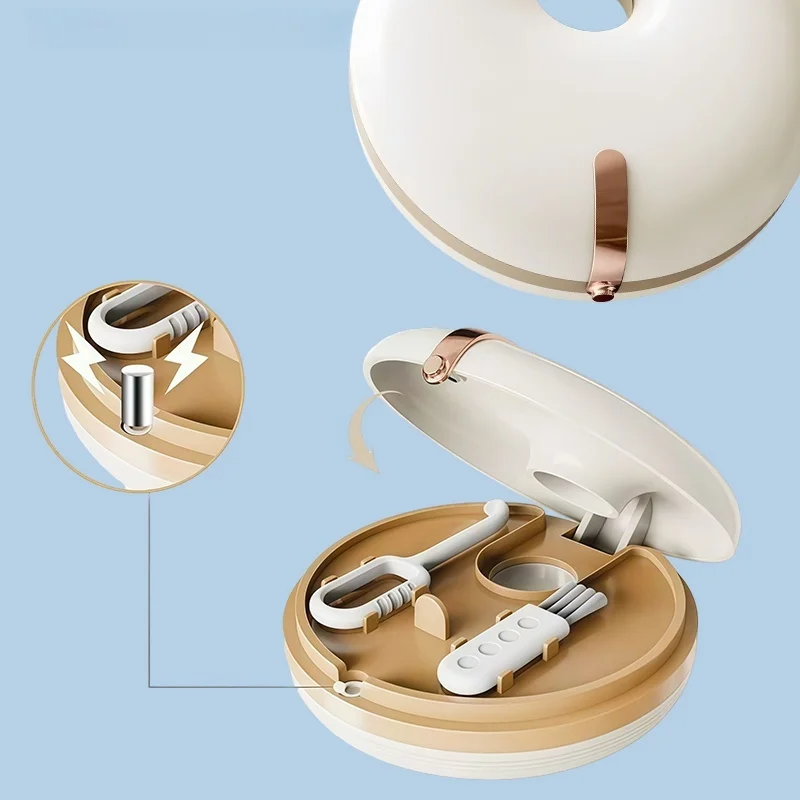 New Denture Retainer Case Portable Double-layer Circular Braces Orthodontic Storage Container Magnetic Aligner Organizer Holder