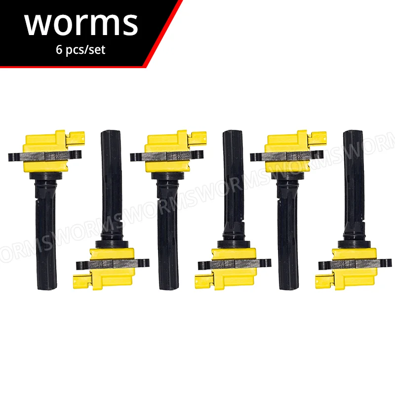 Worms High Performance Ignition Coilr Racing Coil Pack 6Pcs For 1999-2005 Suzuki Grand Vitara 2.5L V6 катушка зажигания