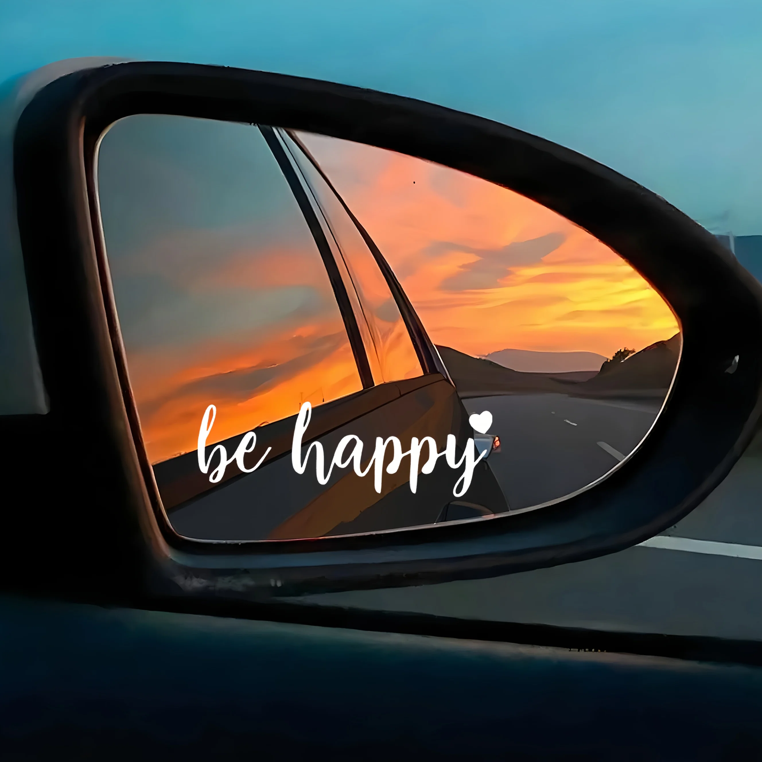 3PCS Cheerful Be Happy Quote Stickers Waterproof Vinyl Decals for Laptop Cup Fridge Car Window Glass Decor