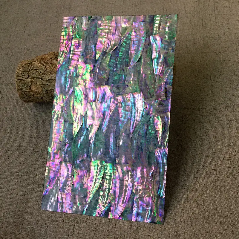 

1PC 240x140mm Colorful Natural Abalone Shell Mother of Pearl Laminate Sheet DIY Home Decoration Material Crafts