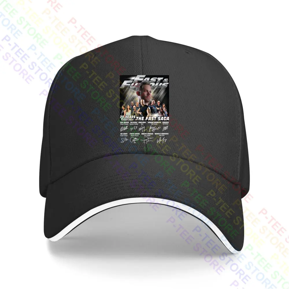 Paul Walker With Fast And Furious Movie Characters 20 Years Baseball Cap Snapback Caps Knitted Bucket Hat