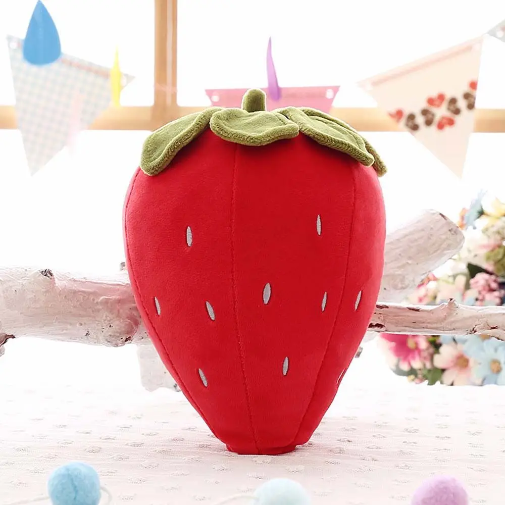 Bonito dos desenhos animados frutas morango plantas de pelúcia decoração para casa boneca de pelúcia morango pelúcia frutas brinquedos de pelúcia brinquedos de pelúcia