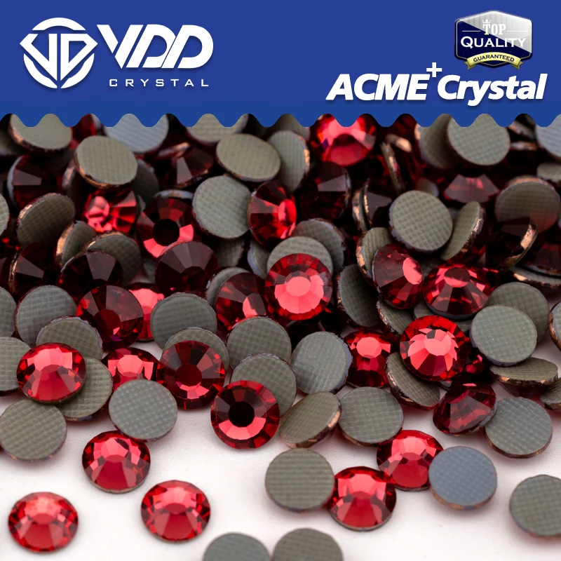VDD 017 Indian Pink ACME+Series Hot-Fix Glass Rhinestones Crystal Glitter Flatback Strass Stones For DIY Garment Decorations