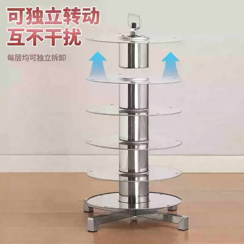 Wire Dispenser Tool, 5-Layer Galvanized Cable Spool with Guide Ring, Speed Control Cable Payoff Stand