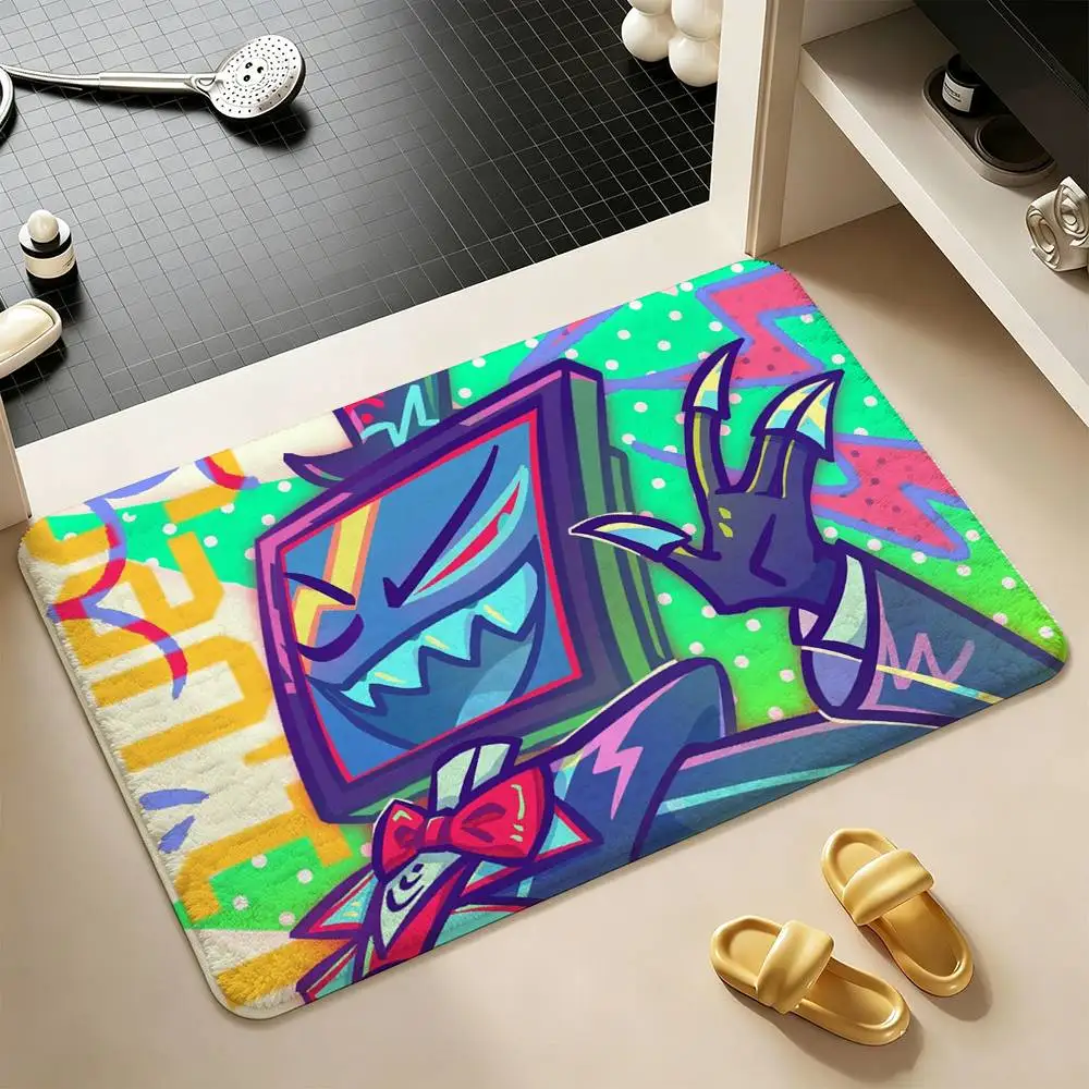 H-Hazbin VOX H-Hotel Trust Us  Shower Room Small Carpet Floor Mat  Absorbent Foot Mat Decorative Mat Soft and Comfortable