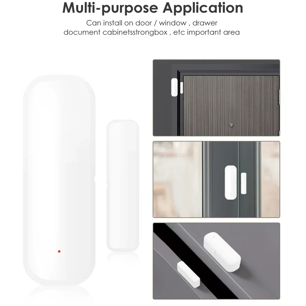 Датчик двери для Tuya WiFi/ForZigBee, сенсор с дистанционным управлением для обнаружения открывания и закрытия дверей, для умного дома
