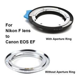 NIK(G)-EOS F - EF For Nikon F mount lens for Canon EOS EF / EF-S camera Mount Adapter Ring AI-EOS with / without Aperture Ring