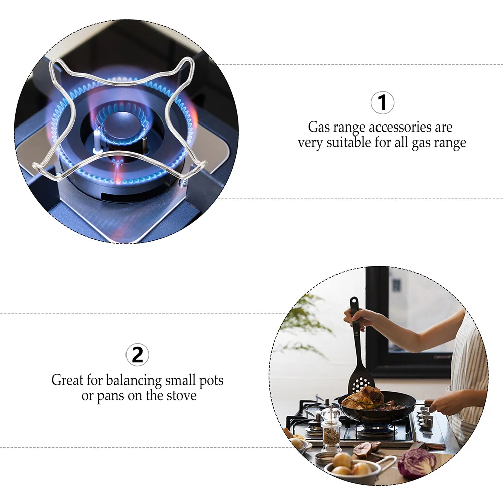 

4pcs Durable Rings Sturdy Stove Stove Racks Racks Non-Slip Kitchen Brackets Heat Resistant Pot Holders For Gas Stoves
