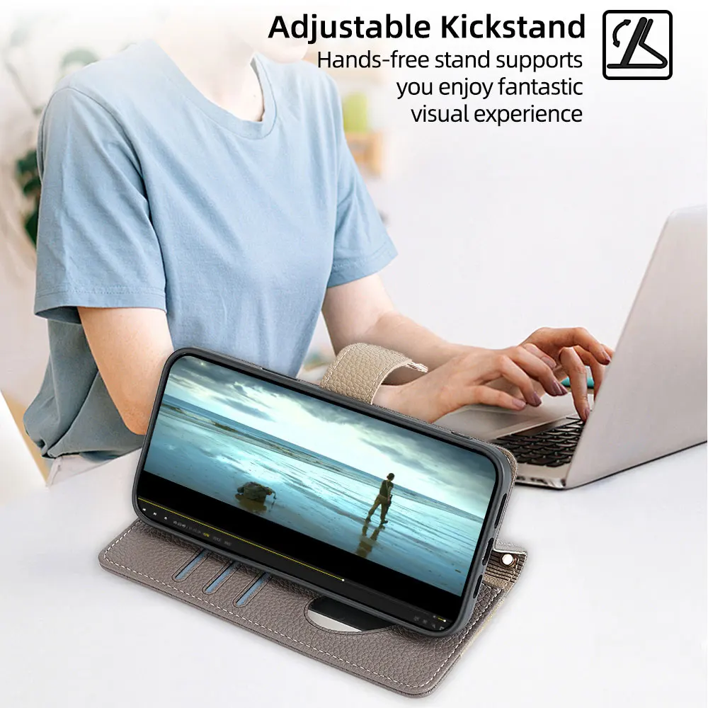 Negócios crossbody caso de telefone para iphone 17 pro max iphone 17 ar 16e flip capa zíper carteira caso corrente metal alça ombro