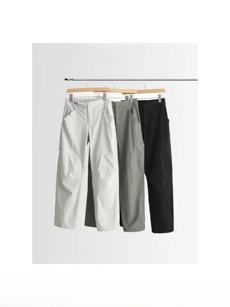 Quick Dry Outdoor Men's Casual Pants 3D Tailoring Breathable Comfortable Nylon Fiber Straight Leg Casual Trousers