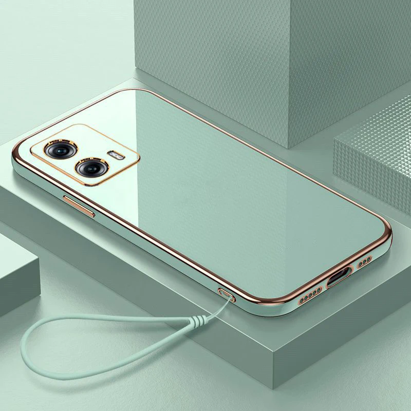 For Motorola Moto G85 Case MOTO G85 Luxury Square Plating Phone Case XT2427-3 Cover Moto S50 Neo Case Shockproof Back Cover