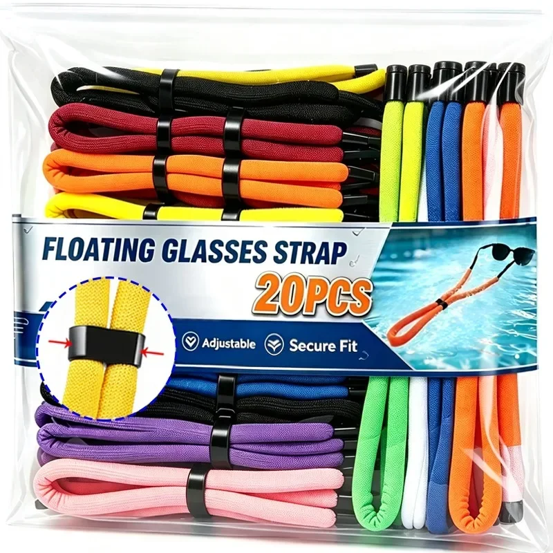 Unisex Water Sports Non Slip Sunglasses Retainer Floating Strap Adjustable Glasses Cord Rope Holder Swim Surfing Boat Beach Tool