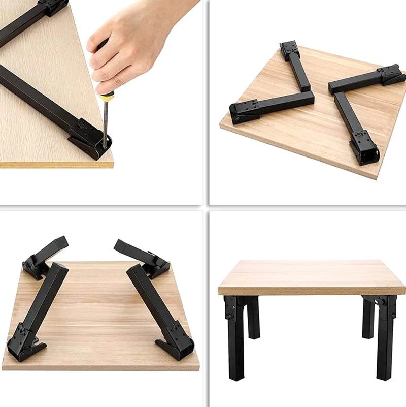 Table Folding Support Legs Metal Bed Leg Coffee Table Legs Sofa Legs Invisible Bed Legs Feet Home Table Legs Accessories view 4