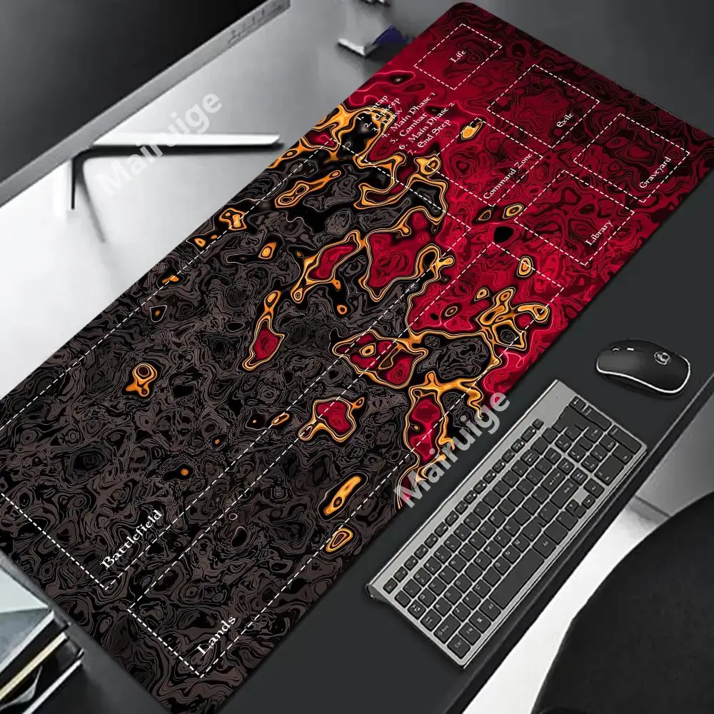 لوحة ماوس بطاقة رخامية كبيرة لطاولة ألعاب مكتب الكمبيوتر XXL مطاطية مضادة للانزلاق لوحة مفاتيح الألعاب وسادات مكتب طويلة