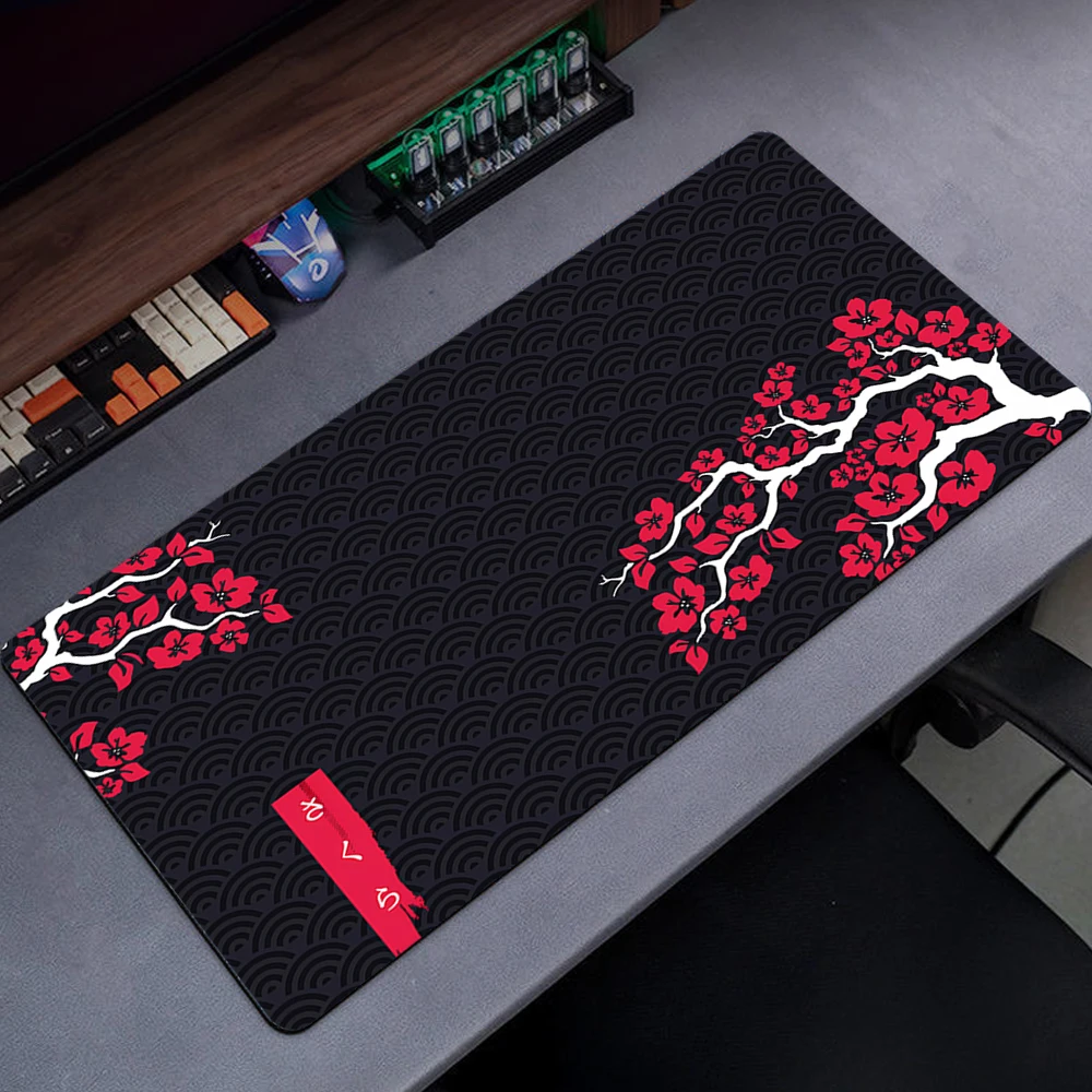 

Japanese Cherry Blossom Mouse Pad Gamer Computer Mousepad Gaming Accessories Mouse Pad Keyboard Pad Mausepad Tapis De Souris