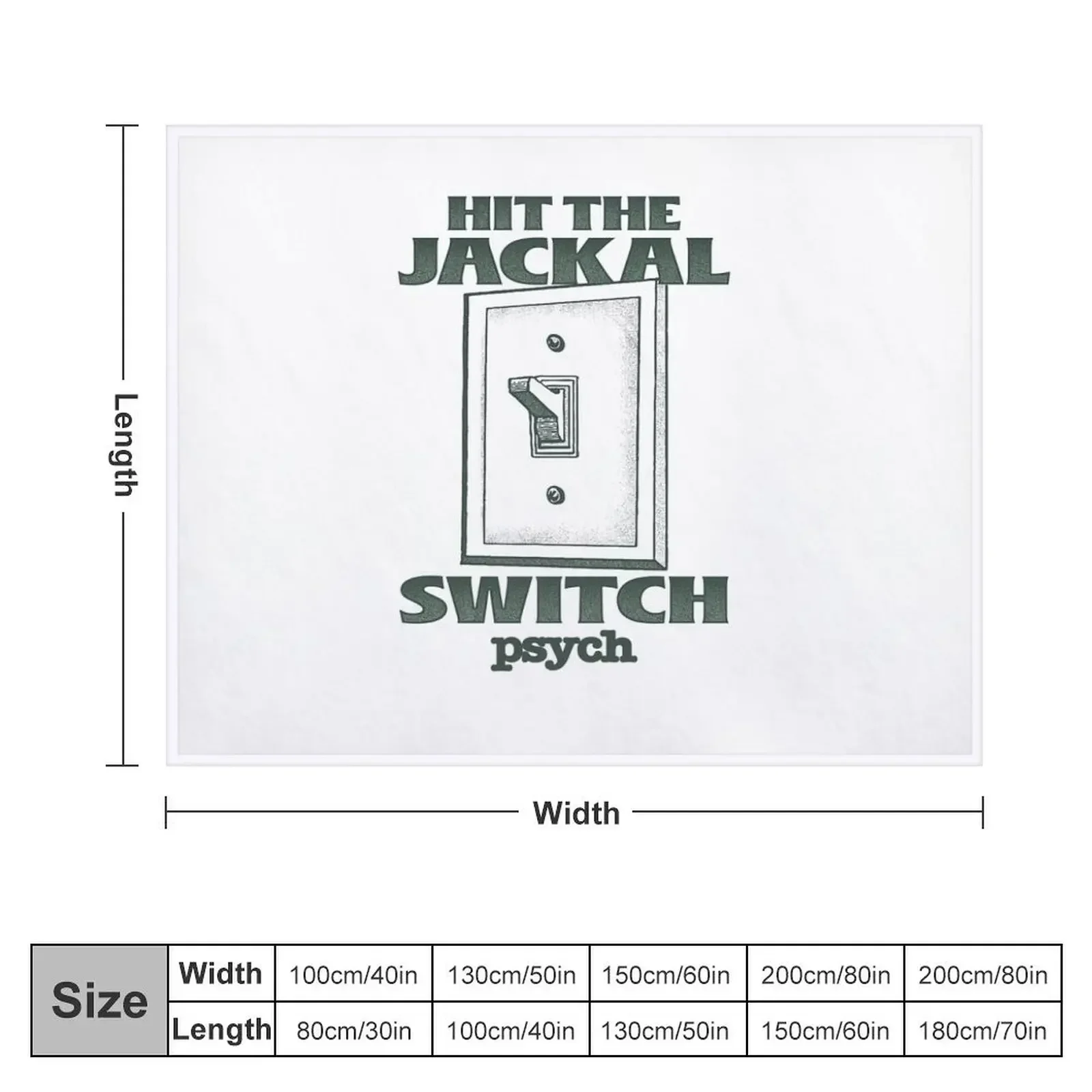 Psych Hit the Jackal Switch Throw Blanket Loose Thermals For Travel Soft Plush Plaid Flannel Blankets