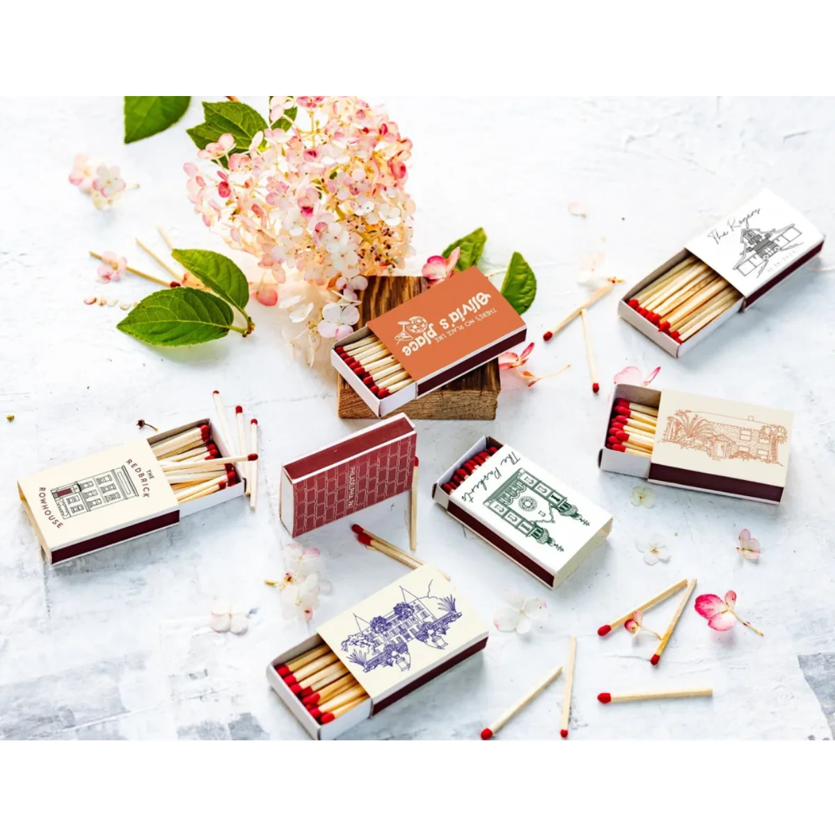 Personalized wedding favors / Custom Matchboxes / venue sketch / Personalized gifts for guests / wedding party favors / Custom m