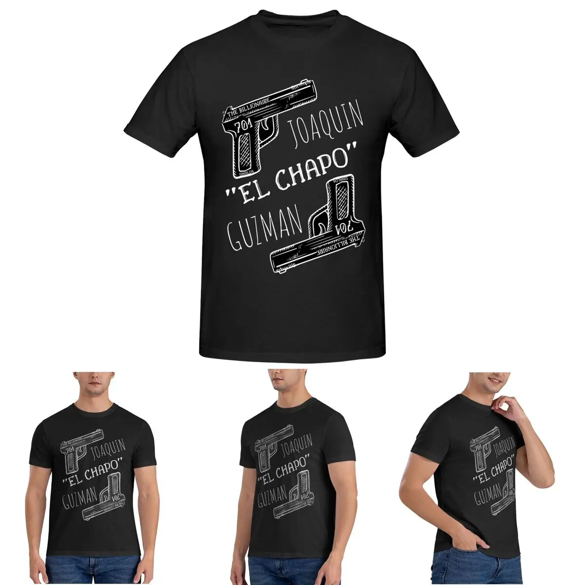 

Joaquin El Chapo - Guzman Narcos Crime TV Pablo Escobar Футболка для мужчин Хлопковые футболки Мужские футболки с коротким вырезом Одежда Топы