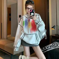 Korean Hoodies Autumn and Winter Female Top Thick Cold Warm Casual Women's Hooded Sweatshirts Y2k Style Clothing M Basic Xxl Emo