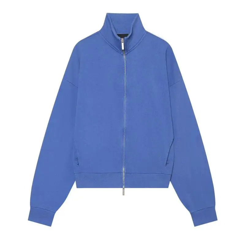 Maxdutti Minimalist Woman Clothes Women's Matching Sets Straight Zipper Jacket Sweatshirt High Waisted Straight Leg Pants Set
