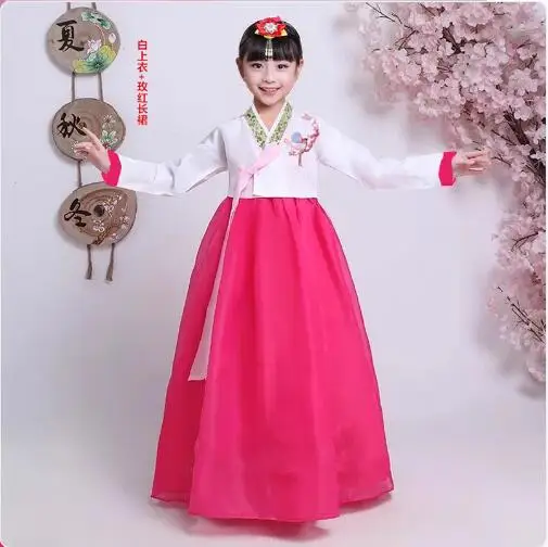 Hanbok Girls Dress Korean Ancient Costume Spring Dance Classical
