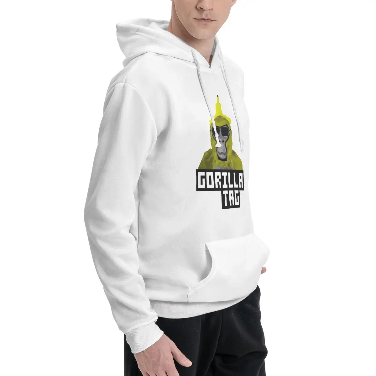 Gorilla Tag Monkey Banana Peel Gorilla Monke Gorilla Tag PFP Maker By POLKART Hoodies Men Fashion Warm Sweatshirt Hip Hop Hoodie