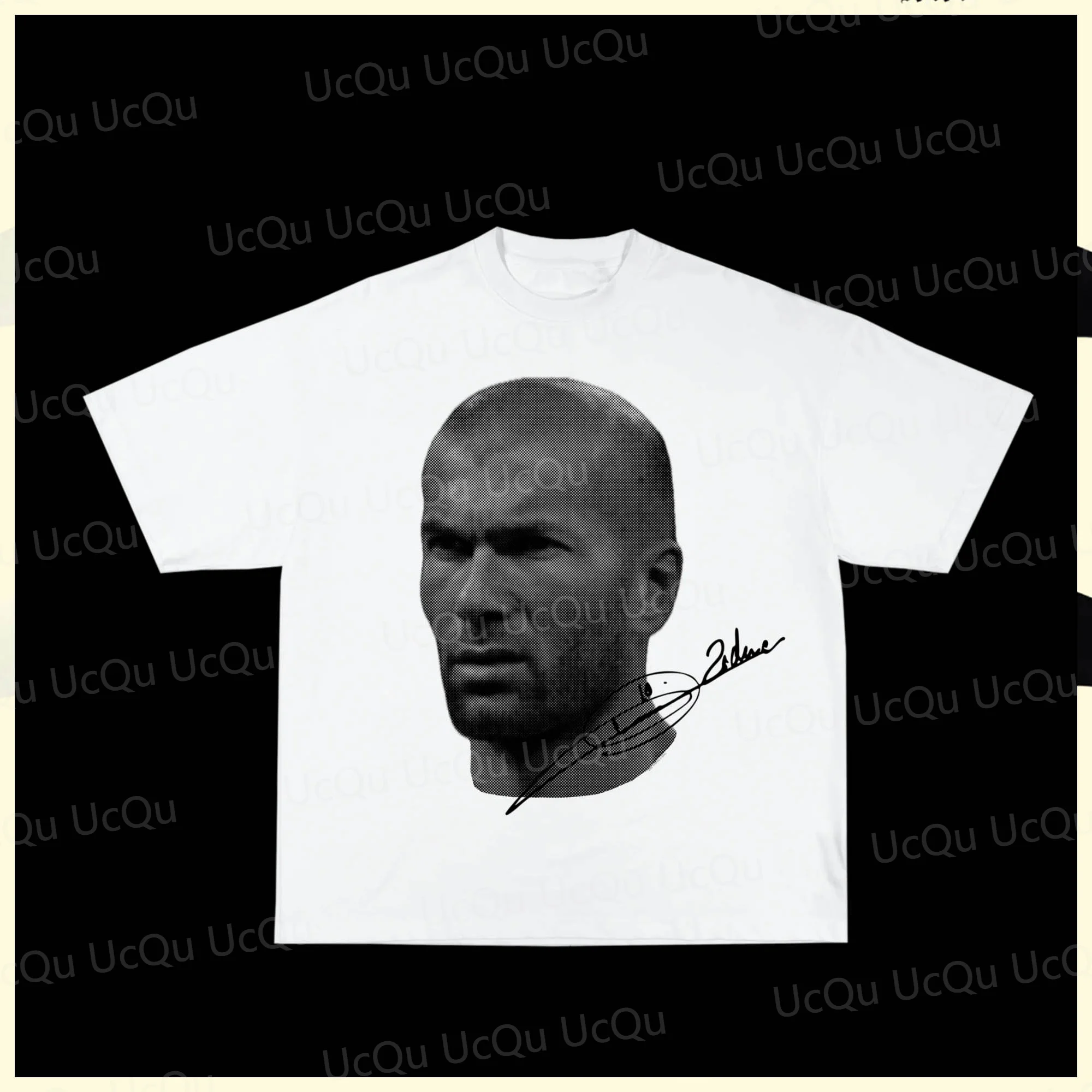 2025 Zidane Classics football superstar super fashion printed short sleeve T-shirt men distress American cotton Tshirt