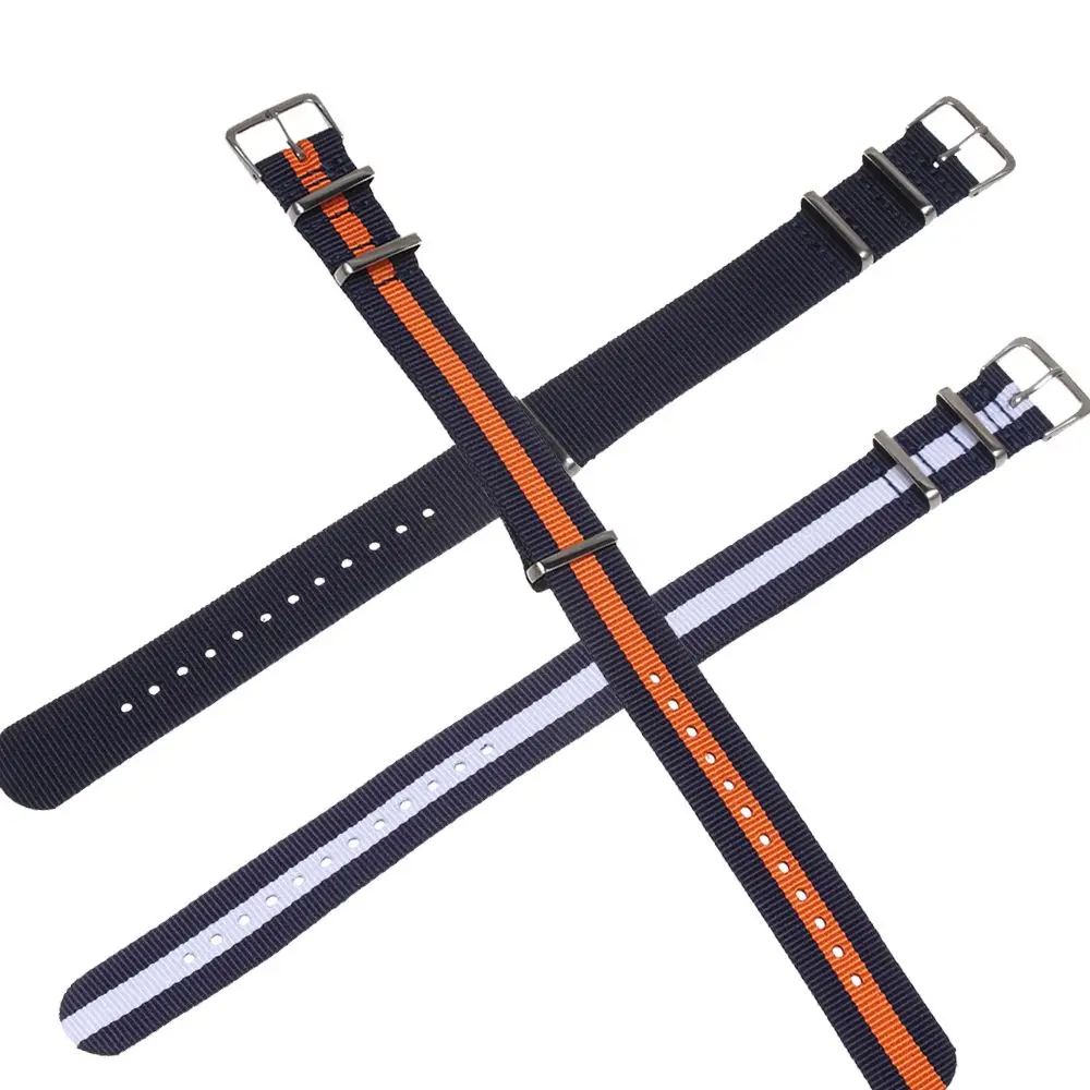 18 20 22 mm Fashion Adjustable Women Man Nylon Weaving Bracelet Watch Strap Replacement Loop Watchband