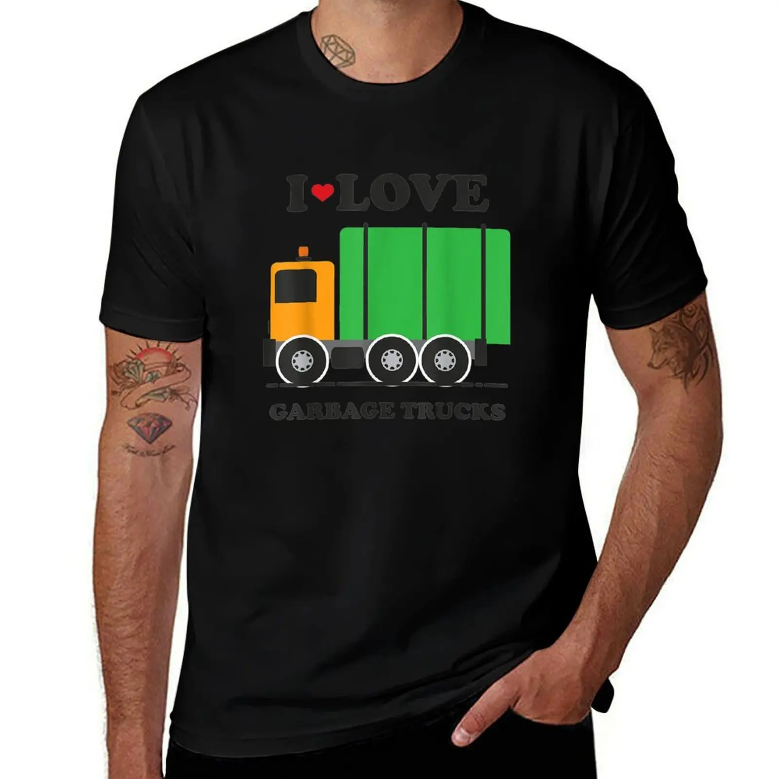

I Heart Love Garbage Trucks Gift T-Shirt t shirts for man cotton soft t shirts for man pack white T-Shirt