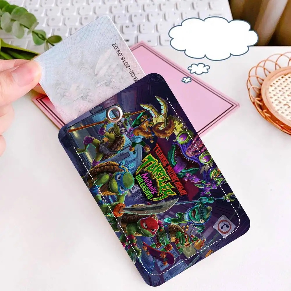 الكرتون السلاحف لعبة أنيمي-TMNT الوصول والوجبة حامل بطاقة المفاتيح الائتمان معرف البنك بطاقة واقية المفاتيح قلادة الموضة #2