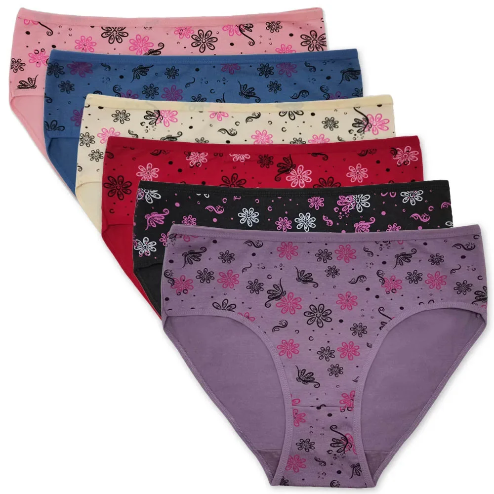 Women Underwear Cotton Briefs Plus Size Panties Woman Pants Lingerie Lady Knickers Girl Intimate 4XL 3XL 2XL 3 Pieces/Lot