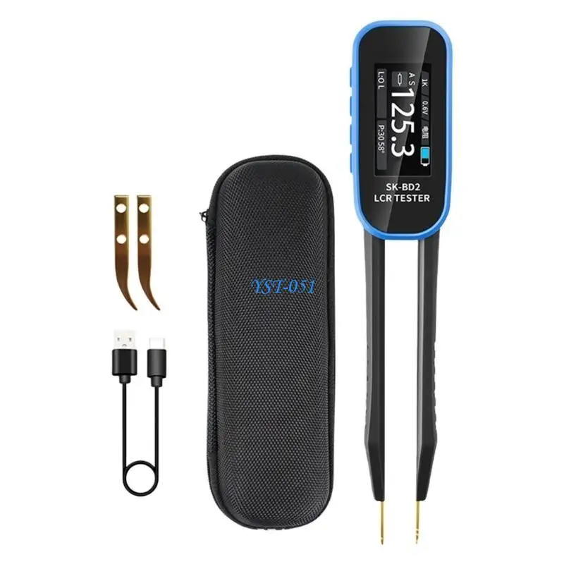 

E15A Digital Tester With Type C Rechargeable Design Tweezer Meter