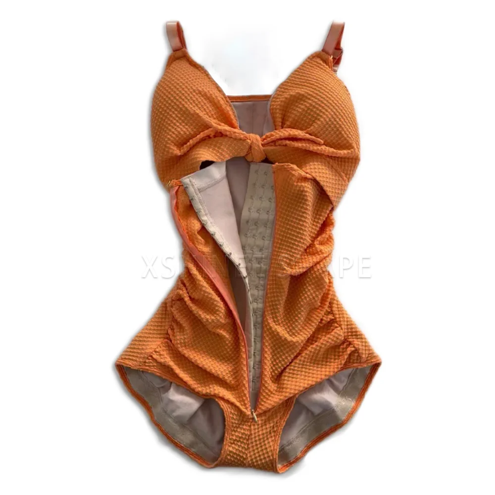 Body Hourglass Shaper Swimsuit Triangle Tummy Control Compression Shapewear Swimwear with Hook-eyes Butt Lifter Underwear - Image 4